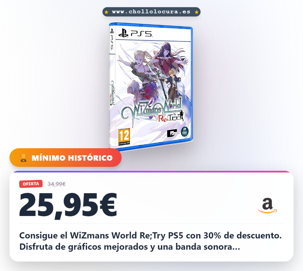 Aprovecha el WiZmans World Re;Try PS5 con gráficos mejorados y banda sonora renovada en oferta histórica