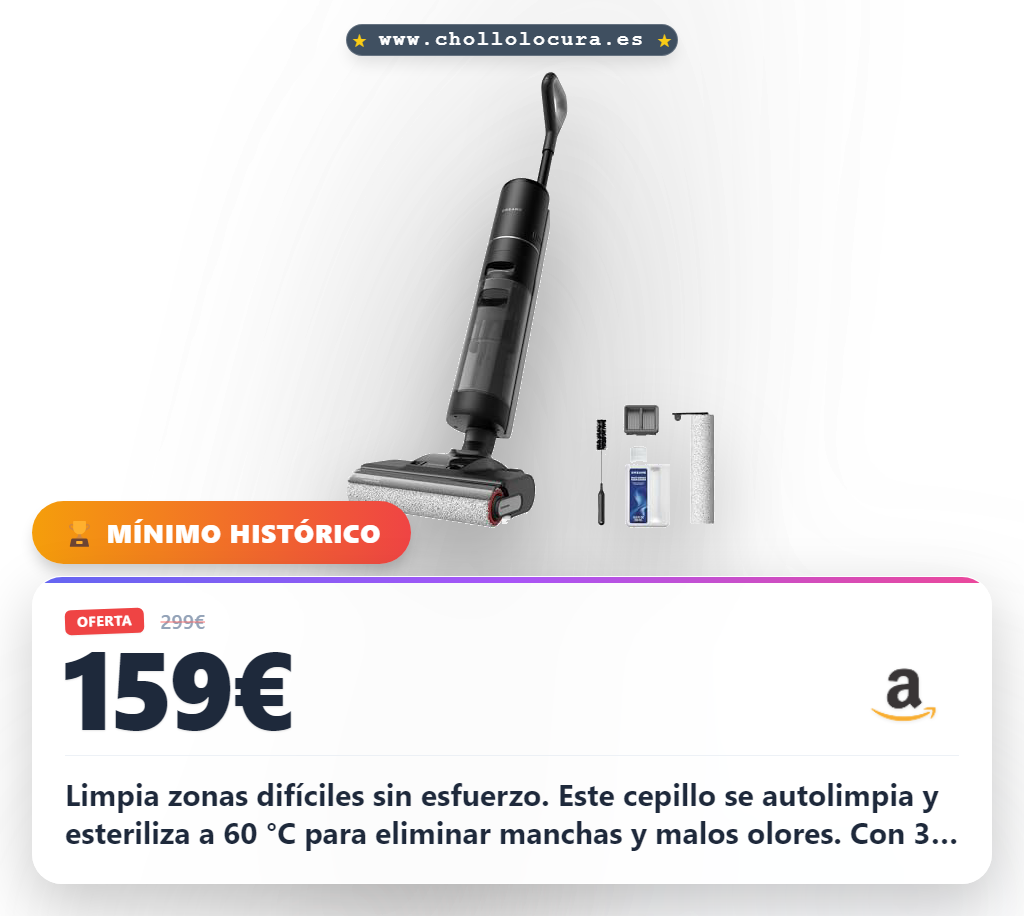 Aprovecha el cepillo autolimpiable H12 Pro Ultra con 3 modos y limpieza a 60°C en oferta histórica