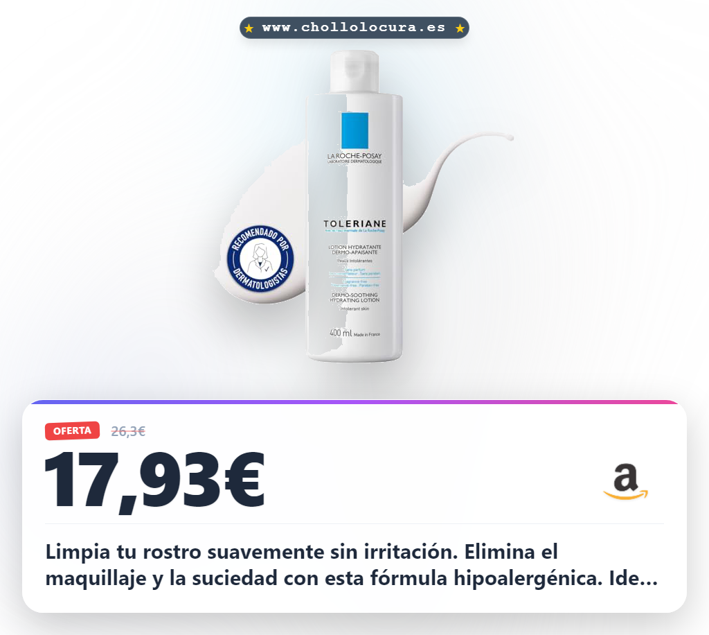 Aprovecha el limpiador facial Toleriane Dermo Desmaquillante para pieles sensibles y contorno de ojos al mejor precio