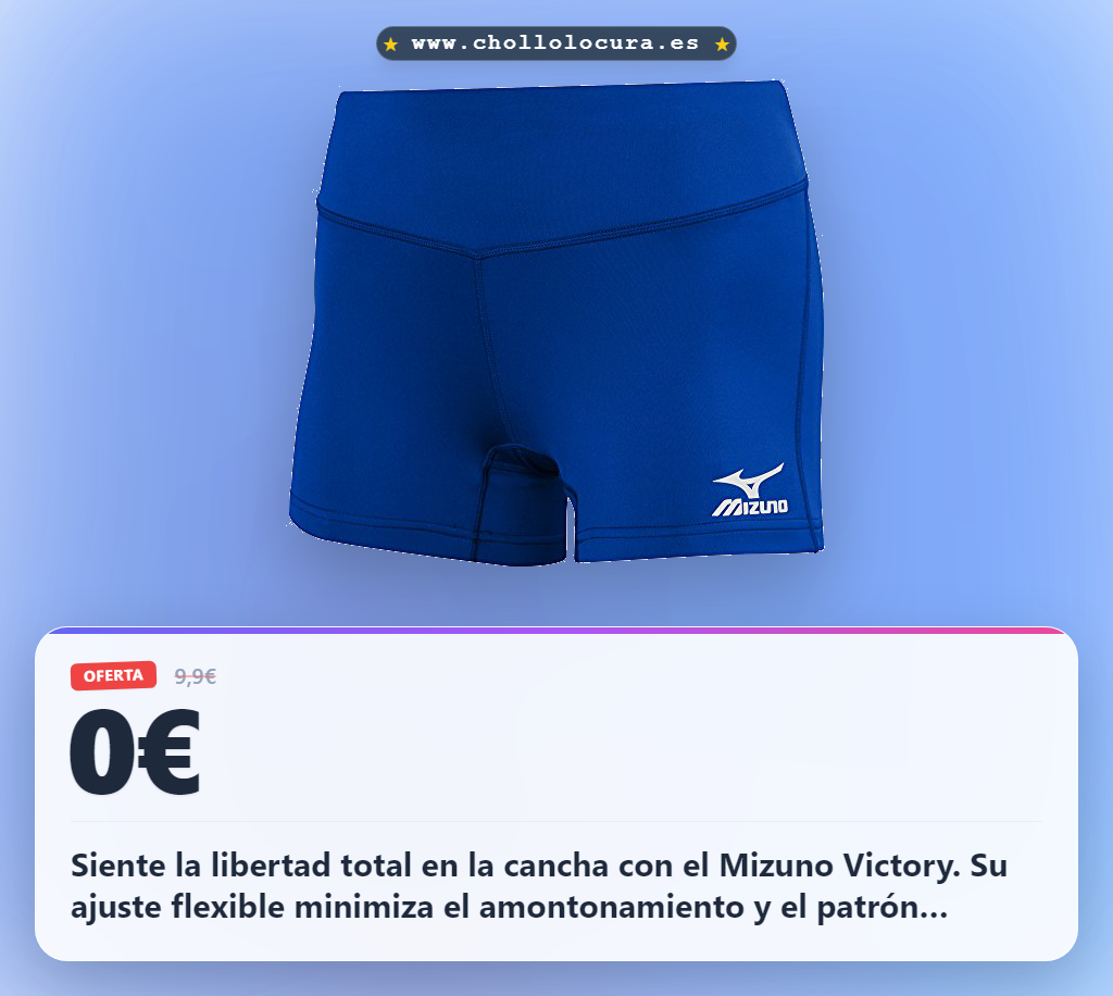 Descubre el pantalón corto Mizuno Victory para voleibol con ajuste flexible y entrepierna de 8,9 cm a precio de chollo