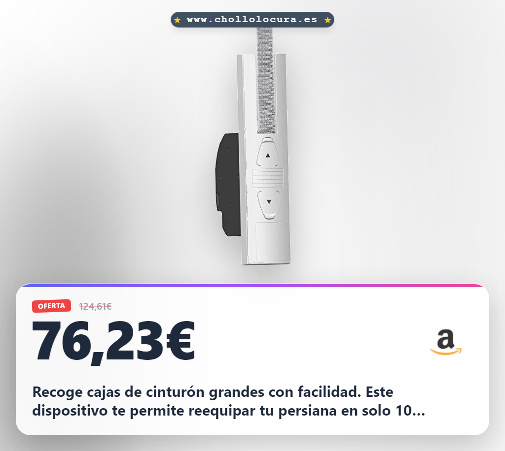Aprovecha el recogedor eléctrico SuperRollo para cajón de cinturón de 60 kg en oferta histórica