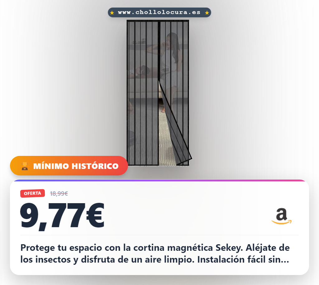 Consigue la mosquitera magnética Sekey 105x220 cm para puertas con cierre silencioso y antiinsectos en oferta