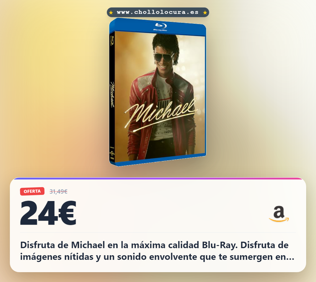 Aprovecha el Blu-Ray Michael en oferta histórica y disfruta de la mejor calidad de imagen al mejor precio