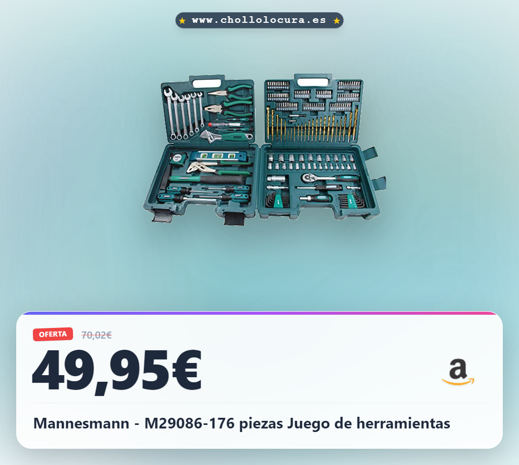 Mannesmann - M29086-176 piezas Juego de herramientas