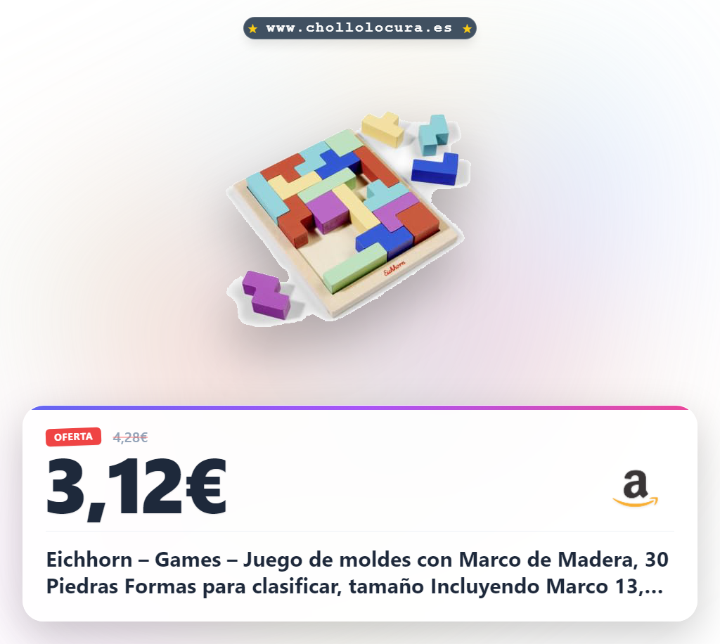 Encuentra el juego de moldes Eichhorn con 30 piezas de madera para desarrollar la creatividad infantil al mejor precio