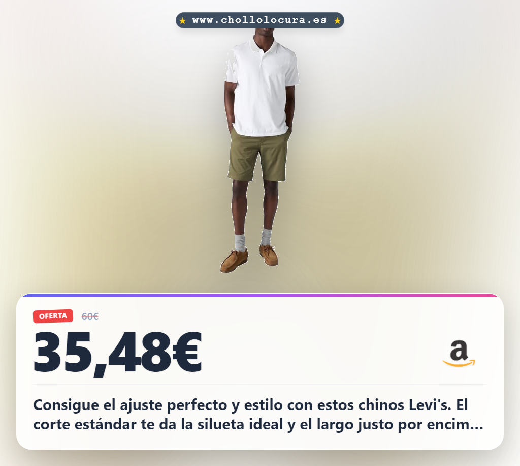 Encuentra los Levi's XX Chino Taper Shorts Olive. Logra comodidad y estilo con este short de corte estándar a precio de chollo