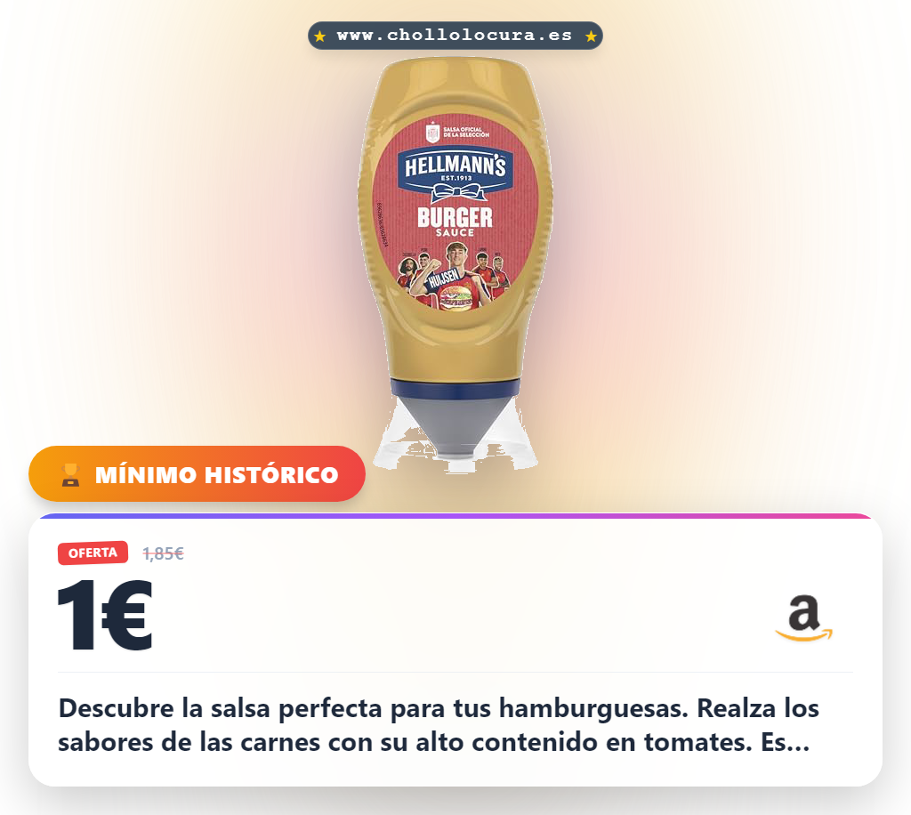 Aprovecha la salsa para hamburguesas Hellmann's alta en tomates y 100% reciclable para disfrutar en familia