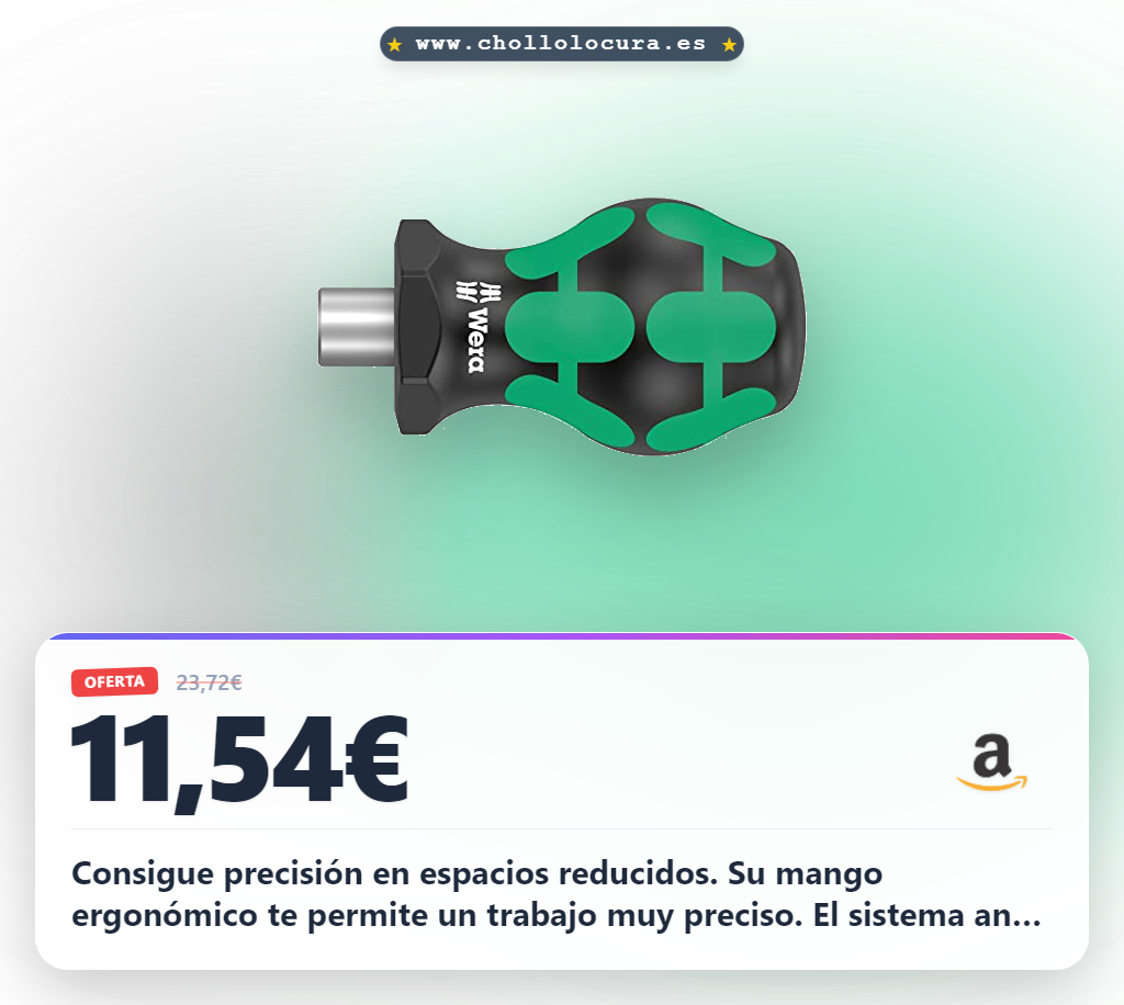 Consigue soporte de mano para brocas ergonómico y preciso para trabajos estrechos al mejor precio
