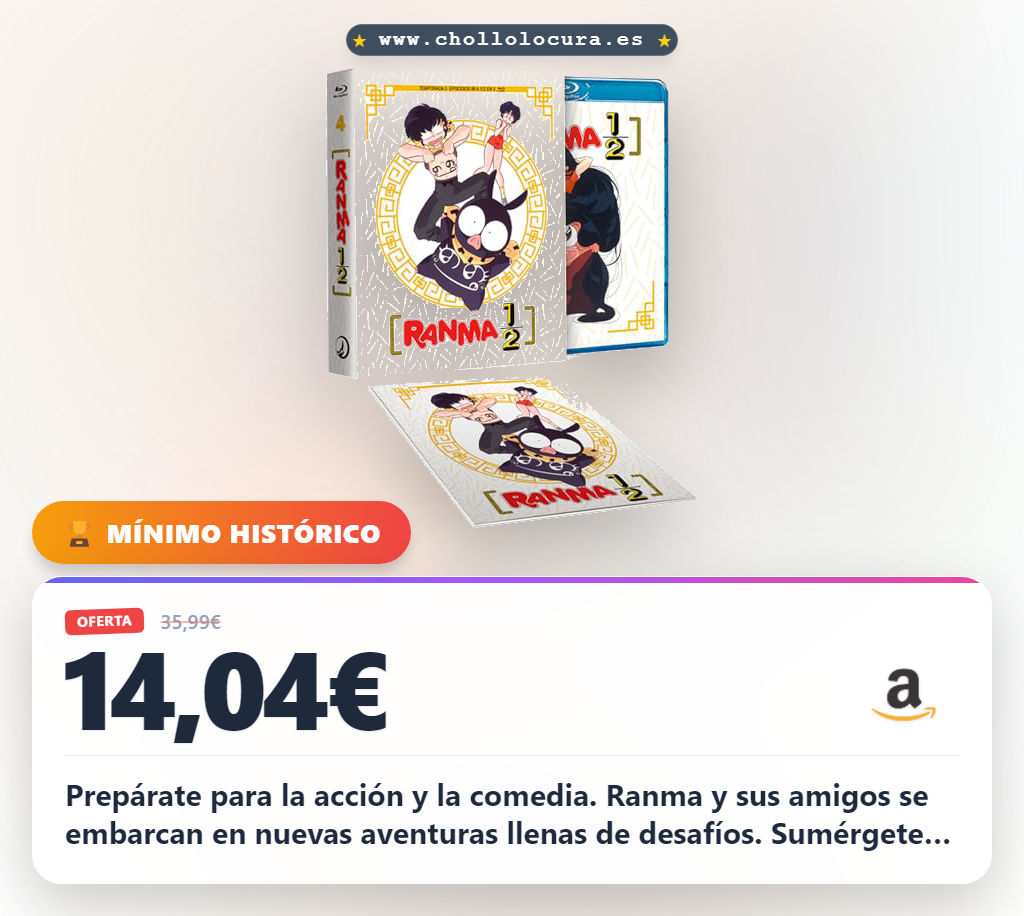 Aprovecha Ranma 1/2 Box 4 en Blu-ray: la épica serie Shonen de acción y comedia para disfrutar de grandes aventuras