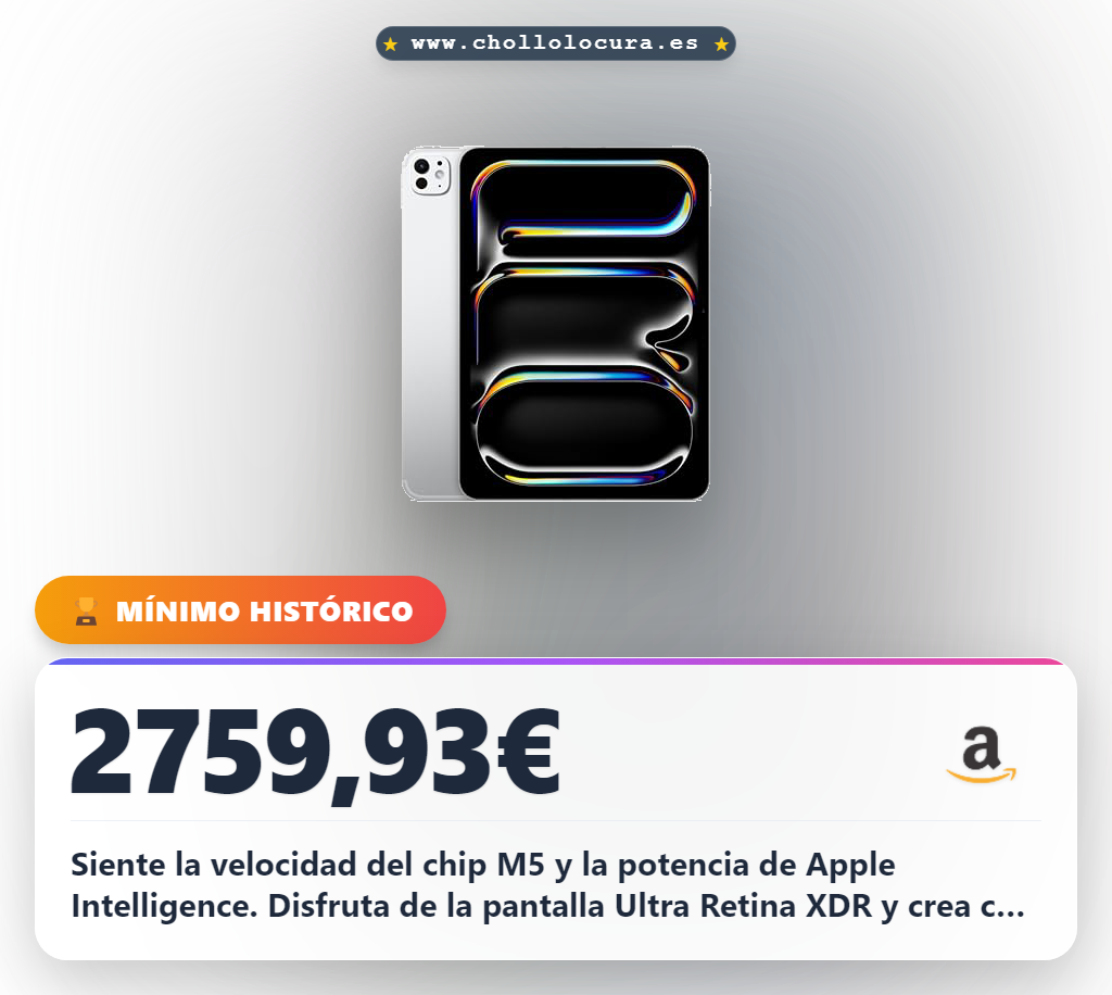 Aprovecha el iPad Pro M5 de 11 pulgadas con 2 TB y Apple Pencil Pro. Disfruta de la potencia y la pantalla Ultra Retina XDR.
