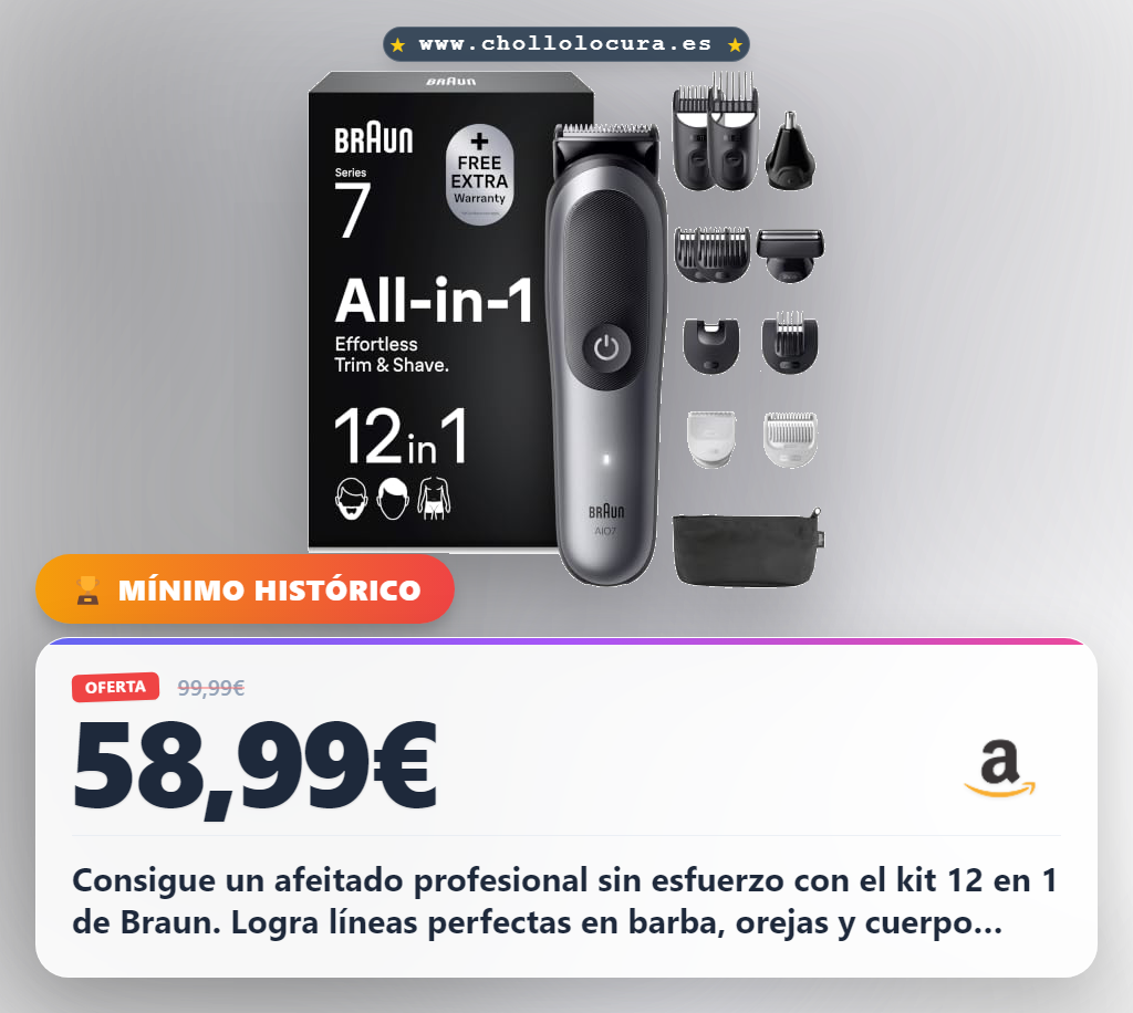 Consigue un afeitado profesional sin esfuerzo con el kit 12 en 1 de Braun. Logra líneas perfectas en barba, orejas y cuerpo gracias a Autosense y PrecisionShave. Máxima seguridad y comodidad con SkinGuard para tu piel sensible y batería de larga duración.