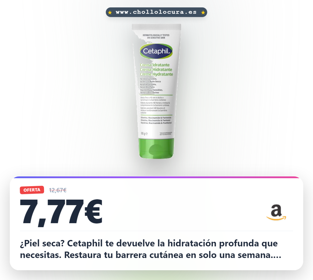 Logra la hidratación intensa de Cetaphil Crema Facial y Corporal para piel seca al mejor precio
