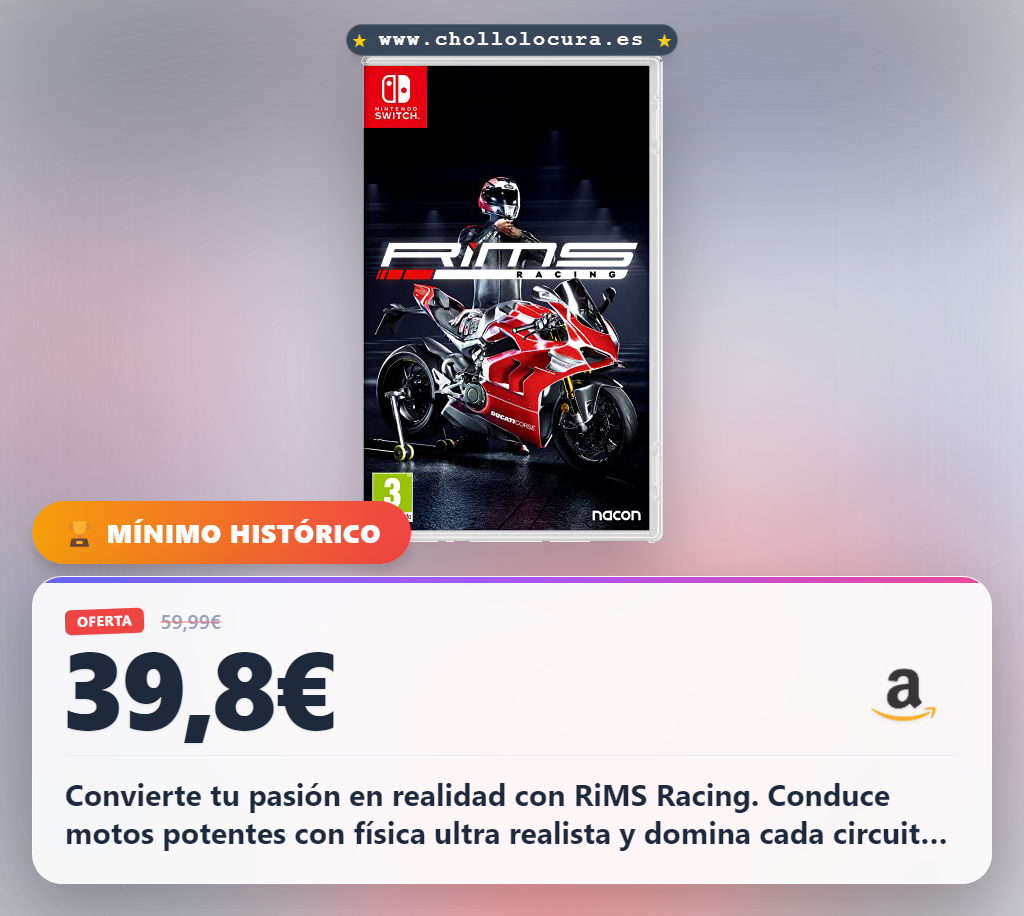 Disfruta RiMS Racing en Nintendo Switch: simulación de motociclismo con física ultra realista y mecánica profunda