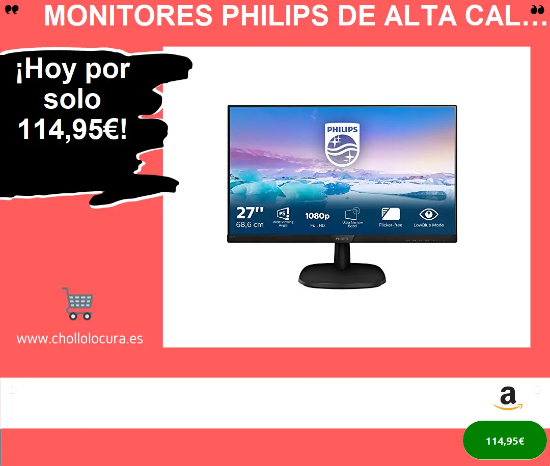 Monitores Philips de Alta Calidad con Tecnología IPS y FHD