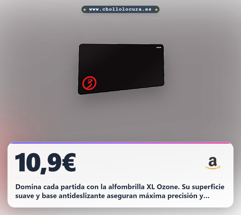 Consigue la alfombrilla gaming Ozone Ground Level EVO XL ergonómica, con base antideslizante y máxima precisión al mejor precio.