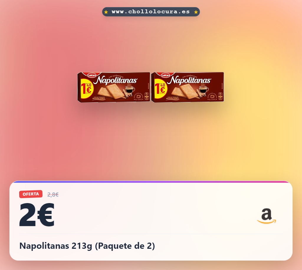 Napolitanas 213g (Paquete de 2)