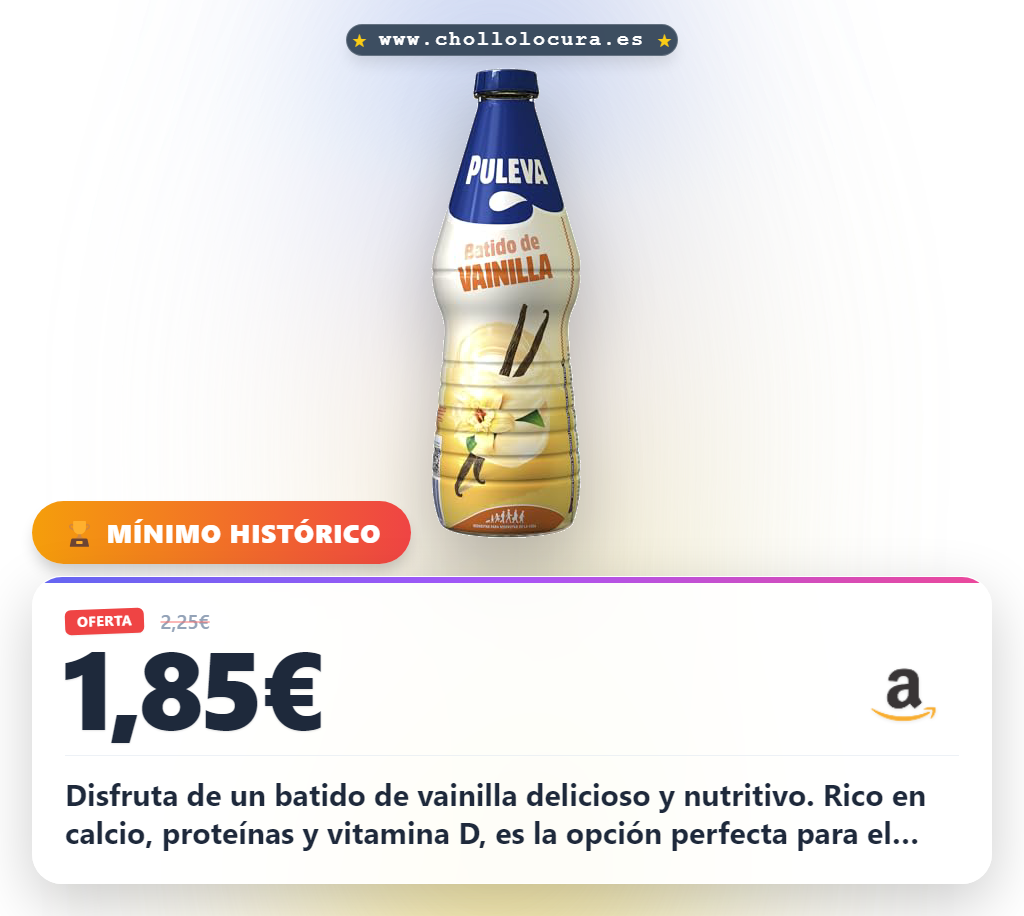 Aprovecha el batido Puleva de vainilla rico en calcio y proteínas para desayunos y meriendas