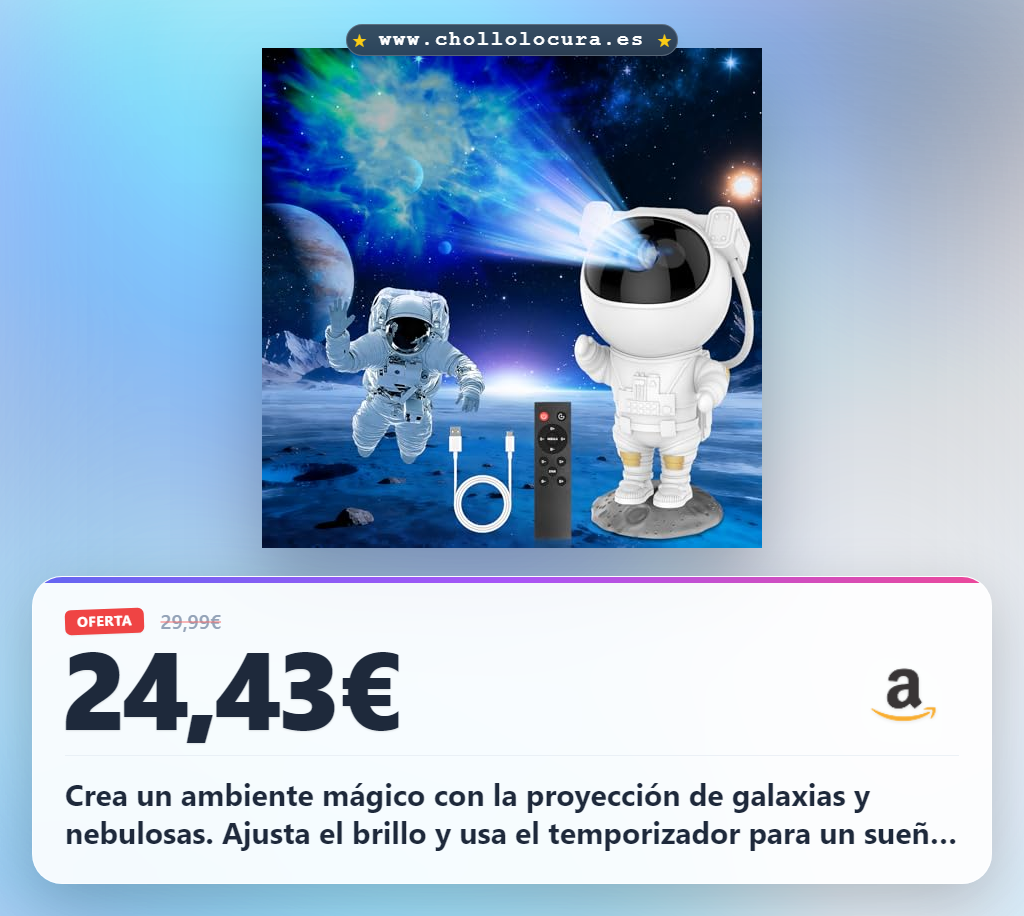Aprovecha el Proyector de Estrellas Galaxia Astronauta con control remoto y temporizador para luz nocturna en tu dormitorio