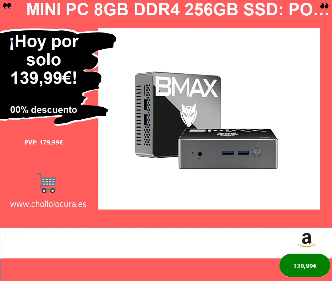 Mini PC 8GB DDR4 256GB SSD: Potencia y versatilidad en un compacto equipo de escritorio