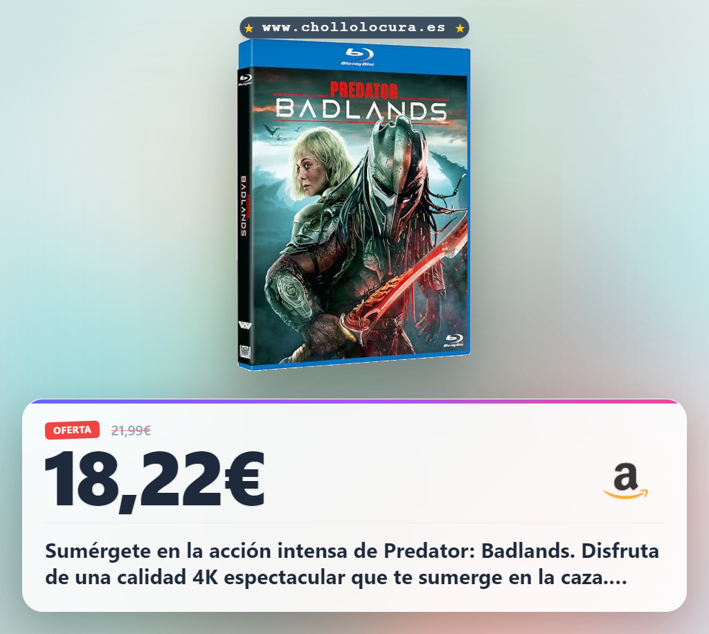 Aprovecha este chollo: Predator: Badlands Blu-ray 4K con acción intensa al mejor precio