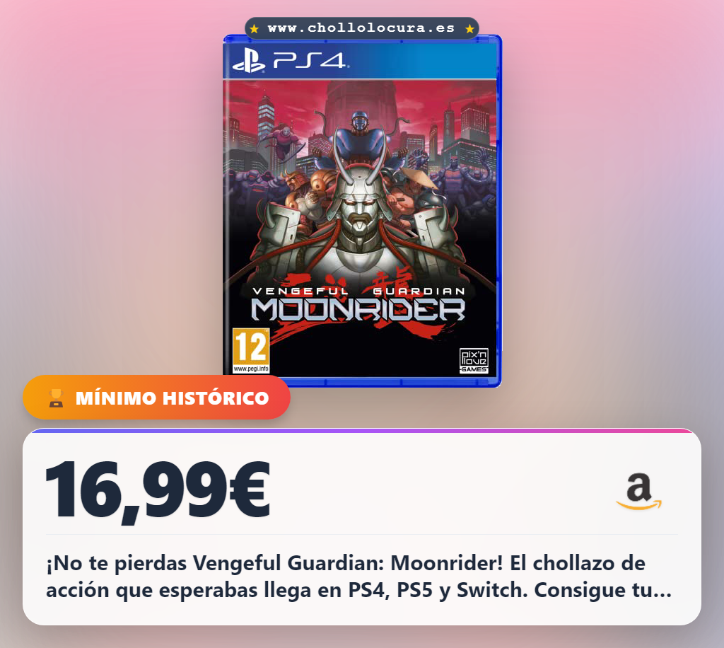 Descubre Vengeful Guardian: Moonrider en PS4, PS5 y Switch. ¡El chollazo de acción con precio imbatible!