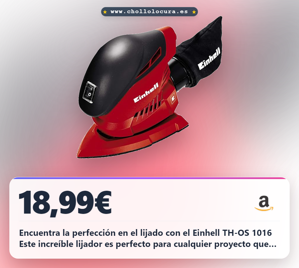 Lijadora Ergonómica para Madera, Plástico y Metal