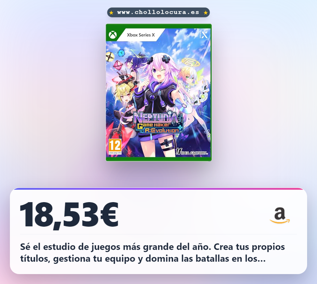 Consigue Neptunia Game Maker R:Evolution para Xbox Series X y gestiona tu estudio al mejor precio de oferta