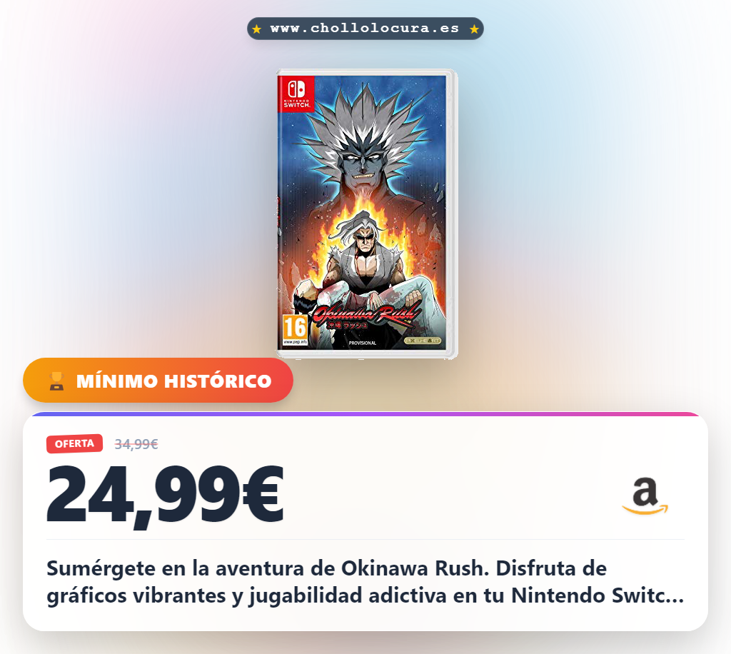 Aprovecha el videojuego Okinawa Rush para Nintendo Switch al mejor precio de oferta