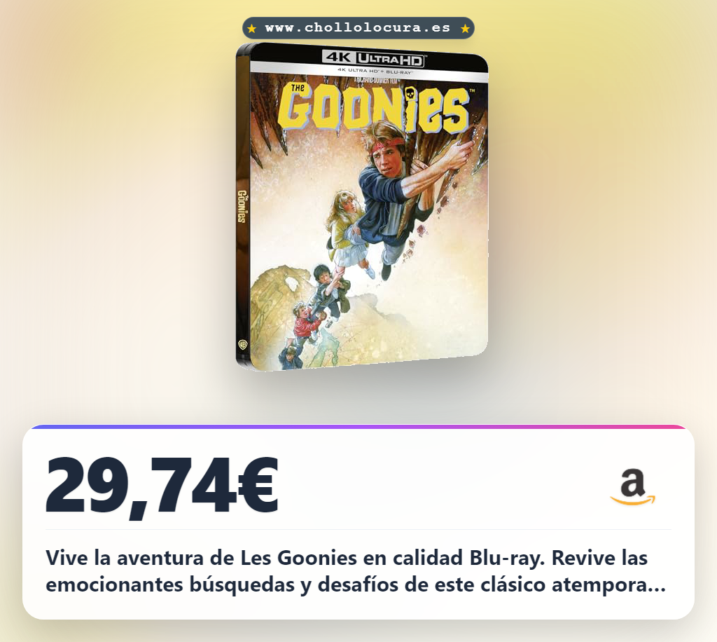 Aprovecha la película Les Goonies en Blu-ray con oferta histórica al mejor precio