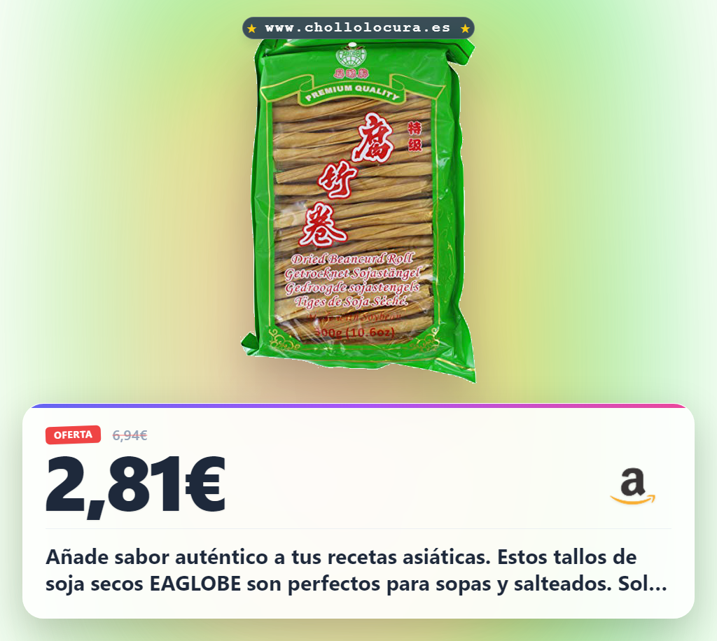 Descubre los Tallos de Soja Secos EAGLOBE para sopas y salteados, ingrediente asiático auténtico en oferta.