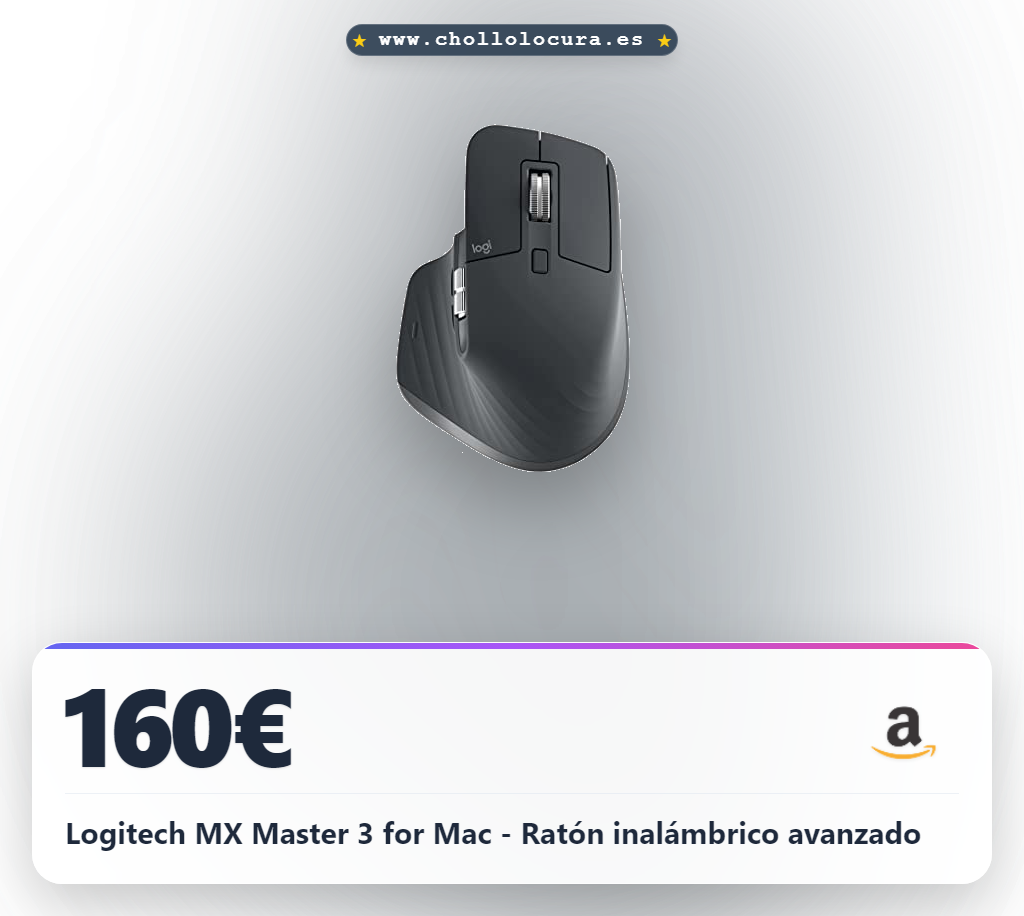Logitech MX Master 3 for Mac - Ratón inalámbrico avanzado