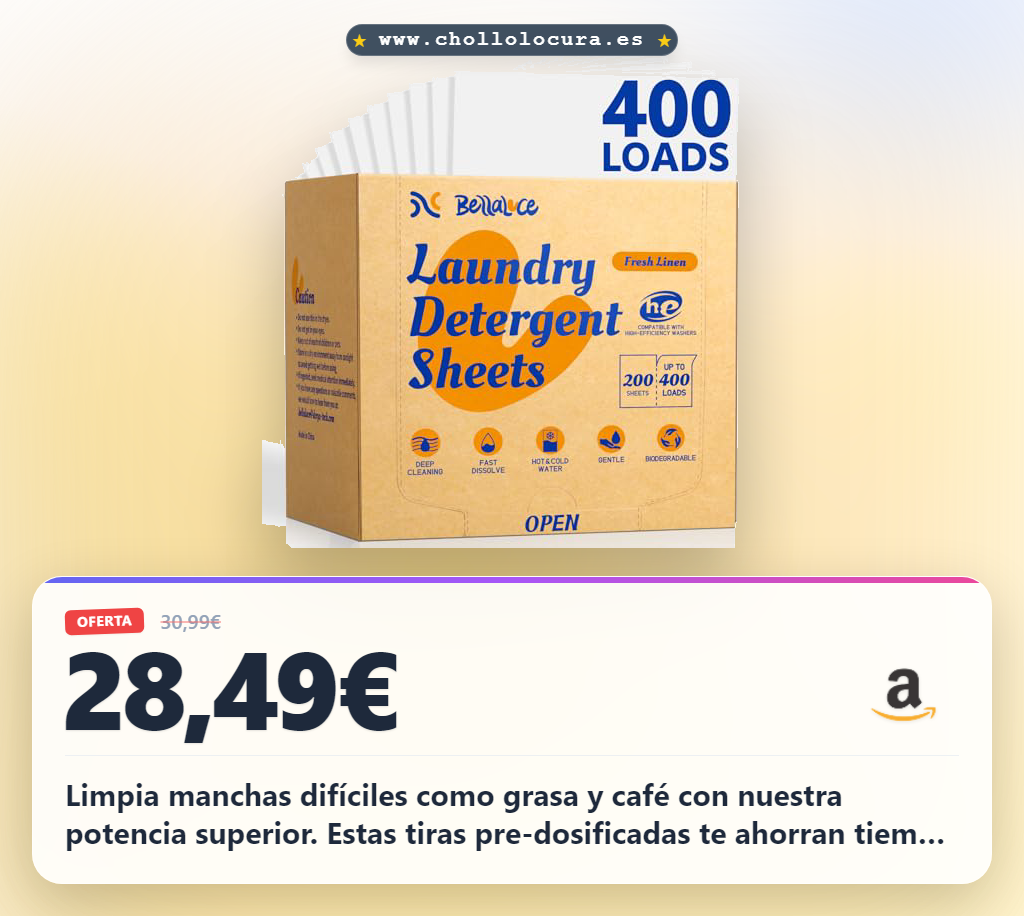 Limpia manchas difíciles como grasa y café con nuestra potencia superior. Estas tiras pre-dosificadas te ahorran tiempo y esfuerzo. Disfruta de un aroma fresco y una limpieza suave. Es una opción sostenible y ecológica. Máxima limpieza con mínimo desorden.