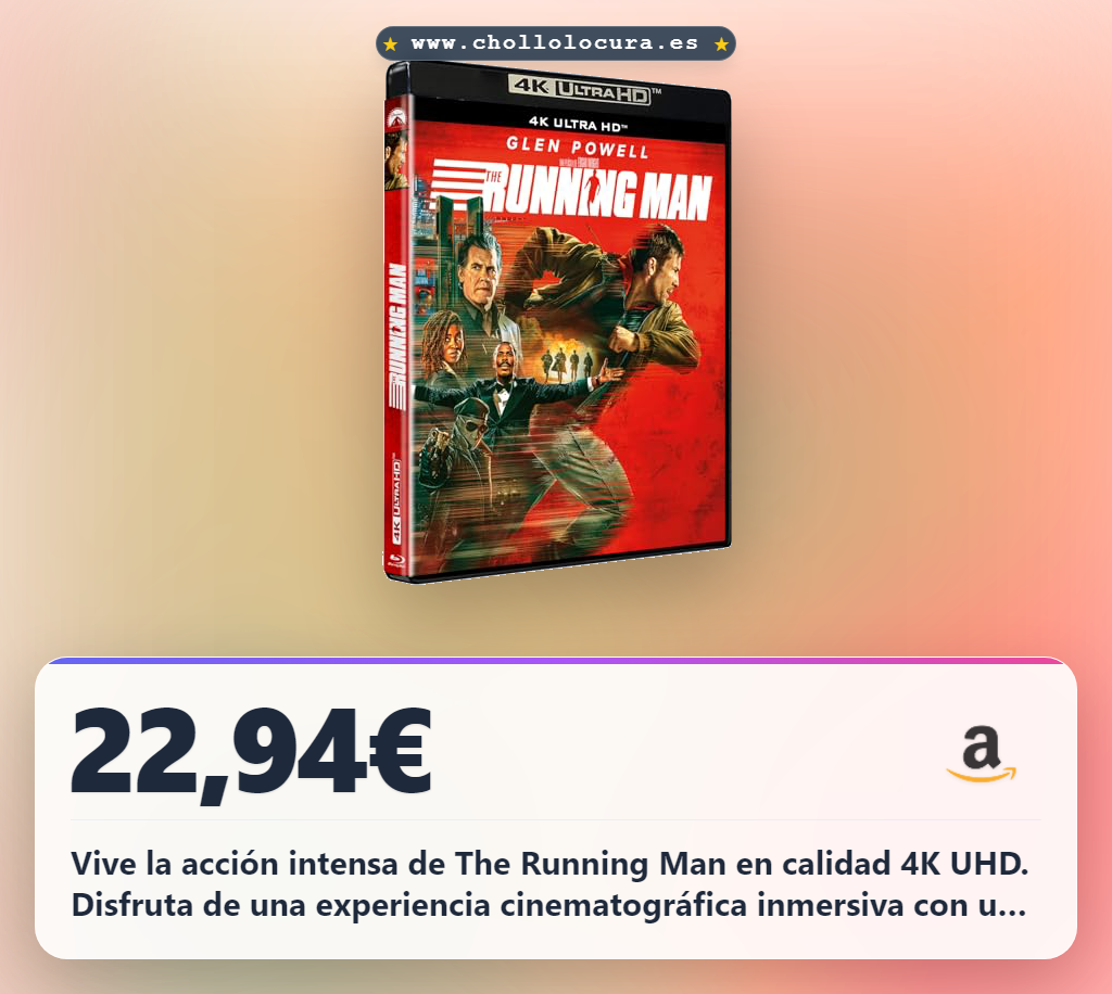 Consigue The Running Man 4K UHD con acción intensa en oferta histórica