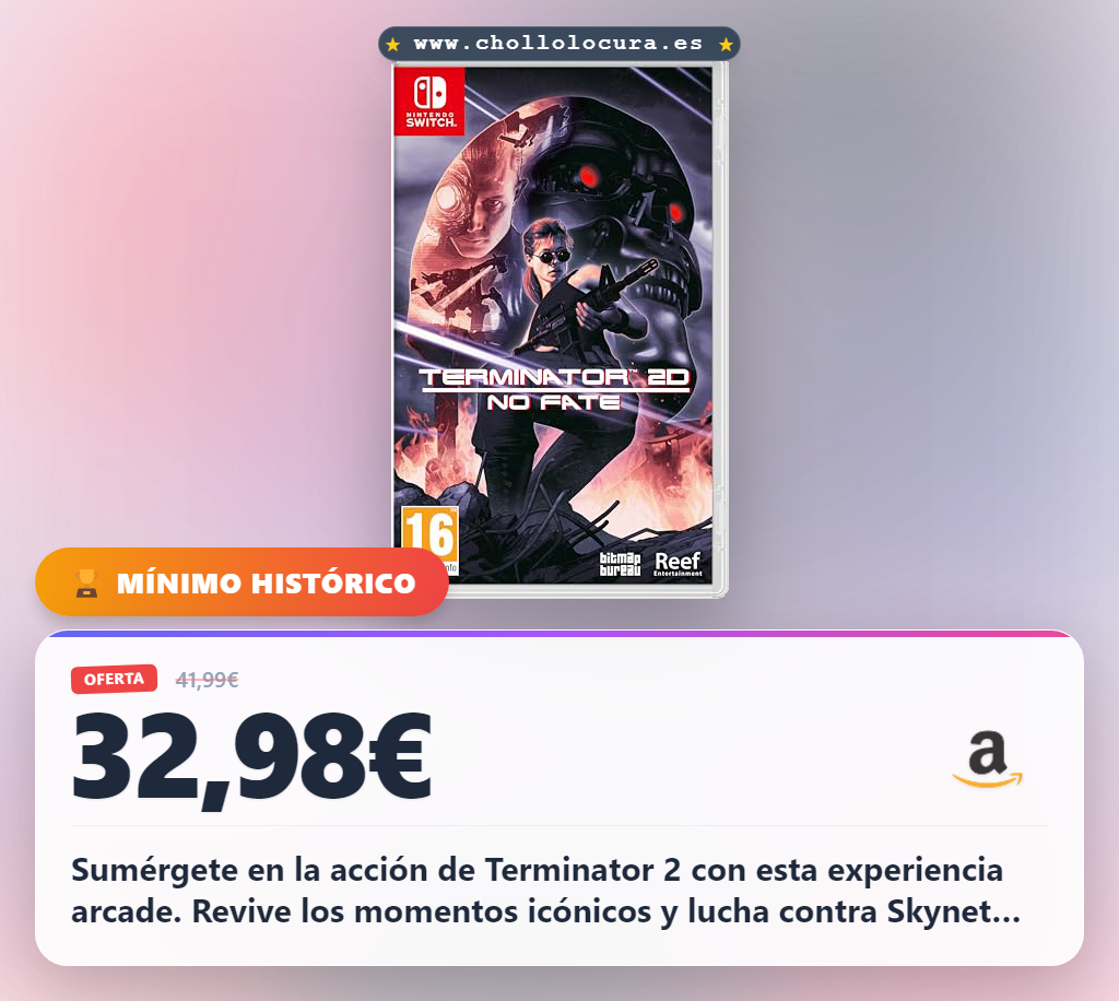 Encuentra Terminator 2D: NO FATE para Nintendo Switch con acción arcade y gráficos épicos a precio de chollo