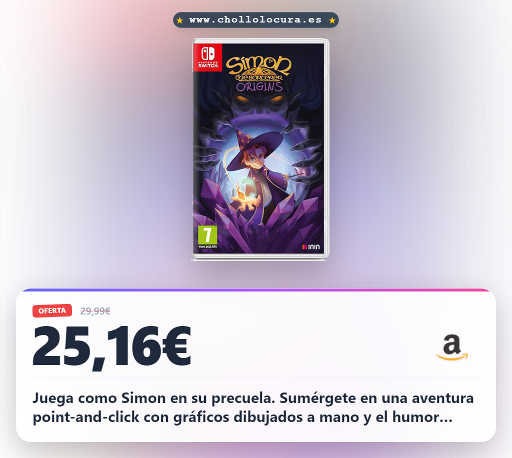 Aprovecha la precuela de Simon en Nintendo Switch: aventura point-and-click con gráficos a mano y humor británico