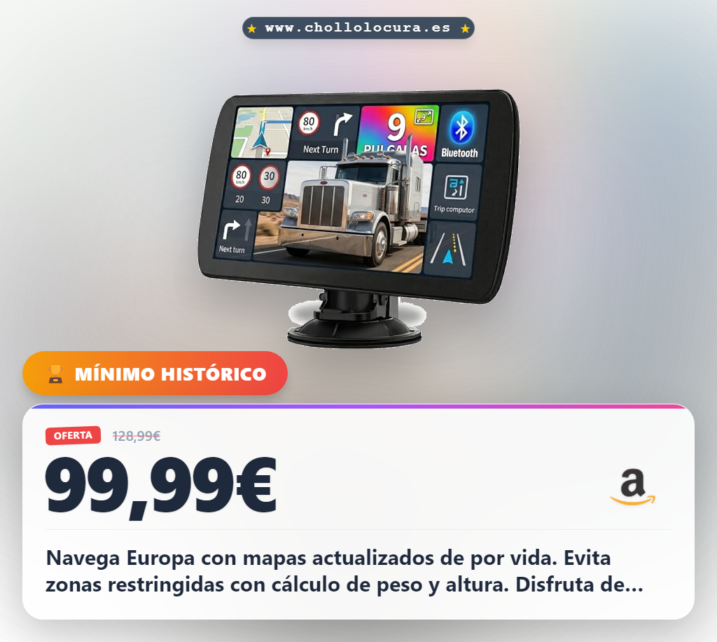 Aprovecha el navegador GPS profesional para camiones con mapas de Europa y Bluetooth manos libres al mejor precio
