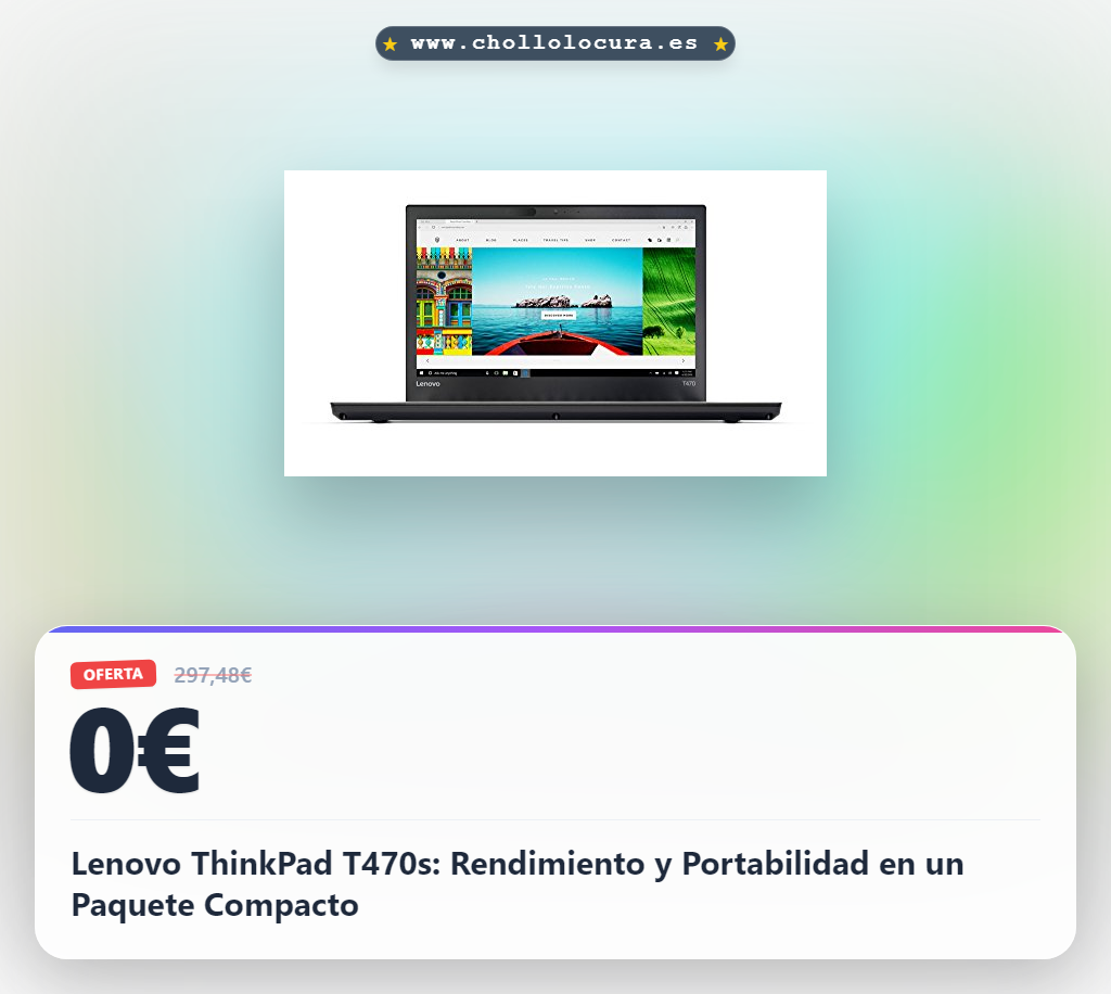 Lenovo ThinkPad T470s: Rendimiento y Portabilidad en un Paquete Compacto