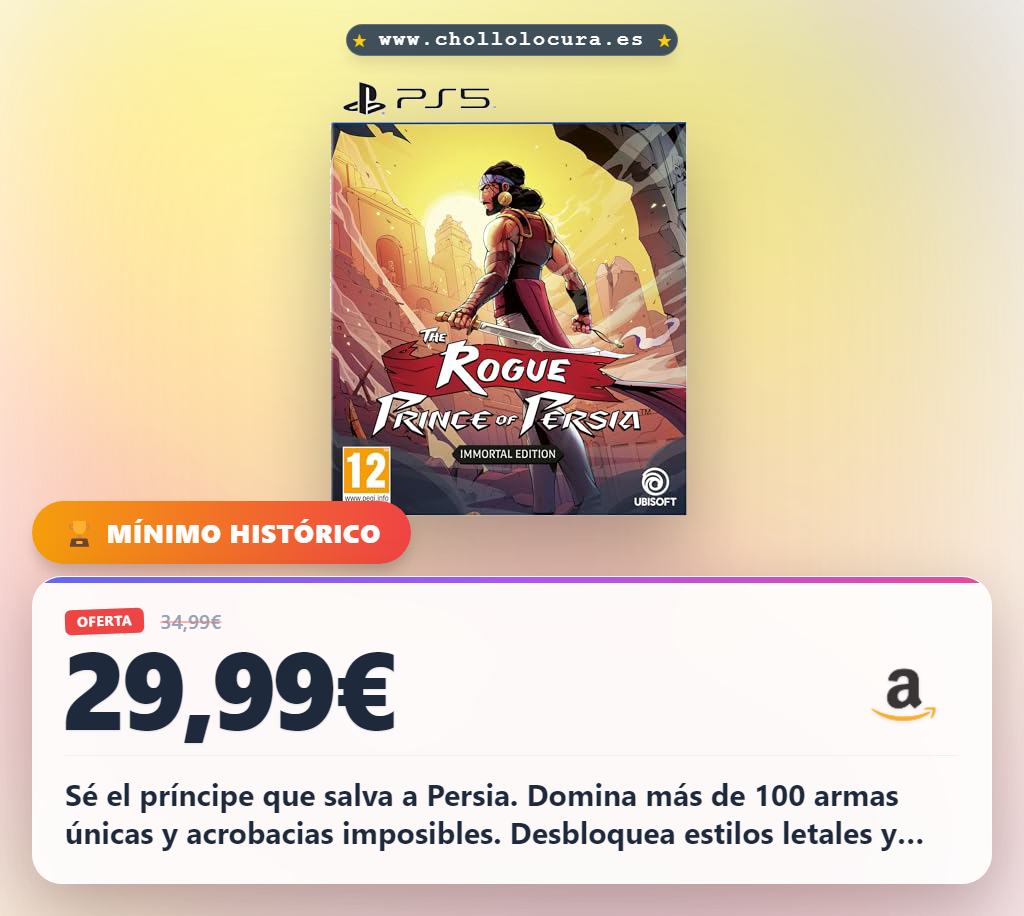 Aprovecha el Rogue Prince of Persia: Immortal Edition con Steelbook y arte exclusivo para coleccionistas