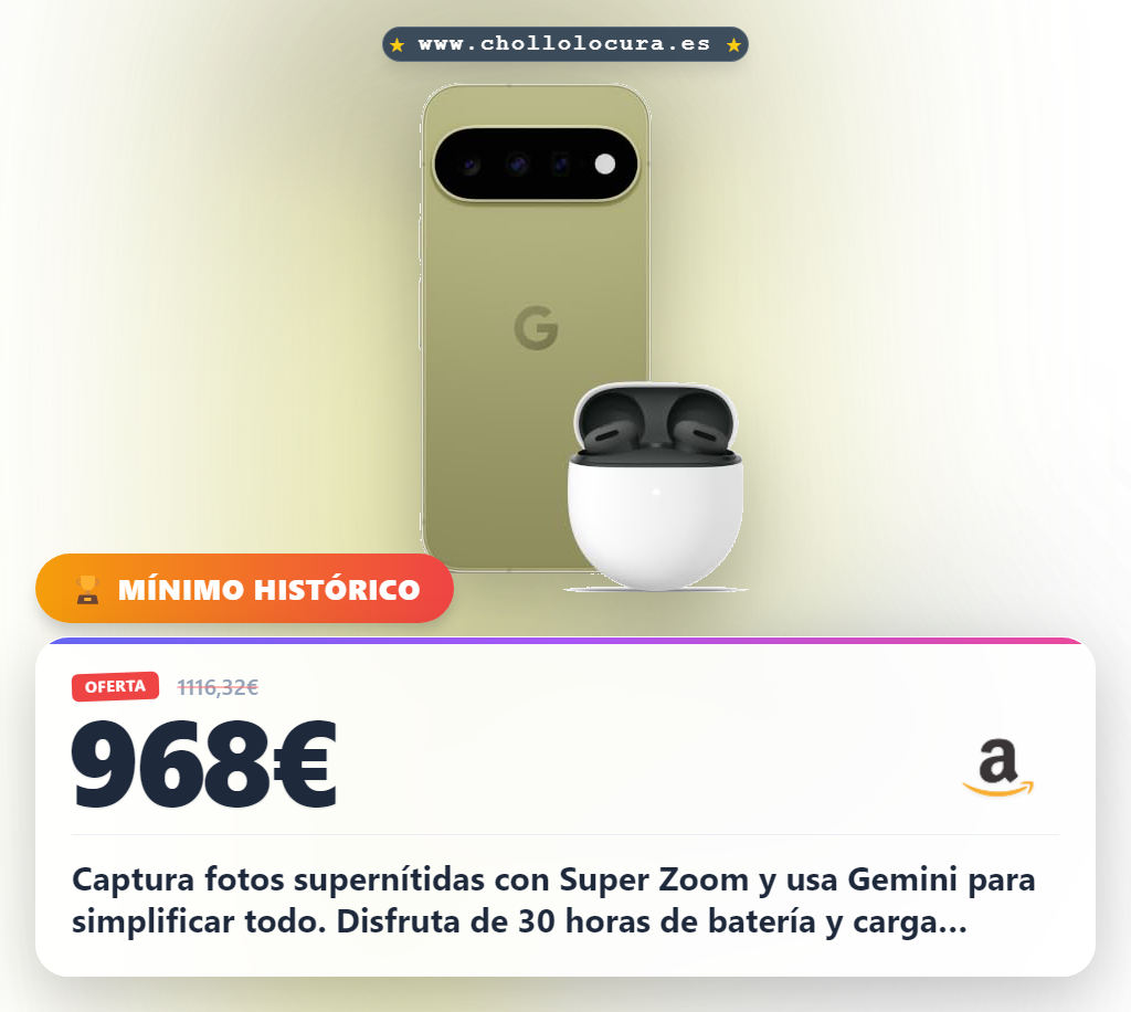 Consigue el Google Pixel 11 256GB y Pixel Buds 2a con Gemini y Super Zoom al mejor precio