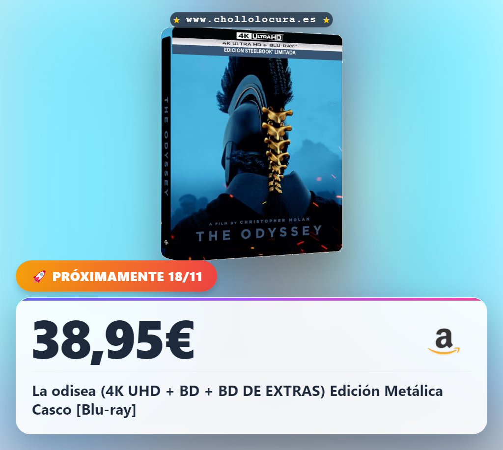 La odisea (4K UHD + BD + BD DE EXTRAS) Edición Metálica Casco [Blu-ray]