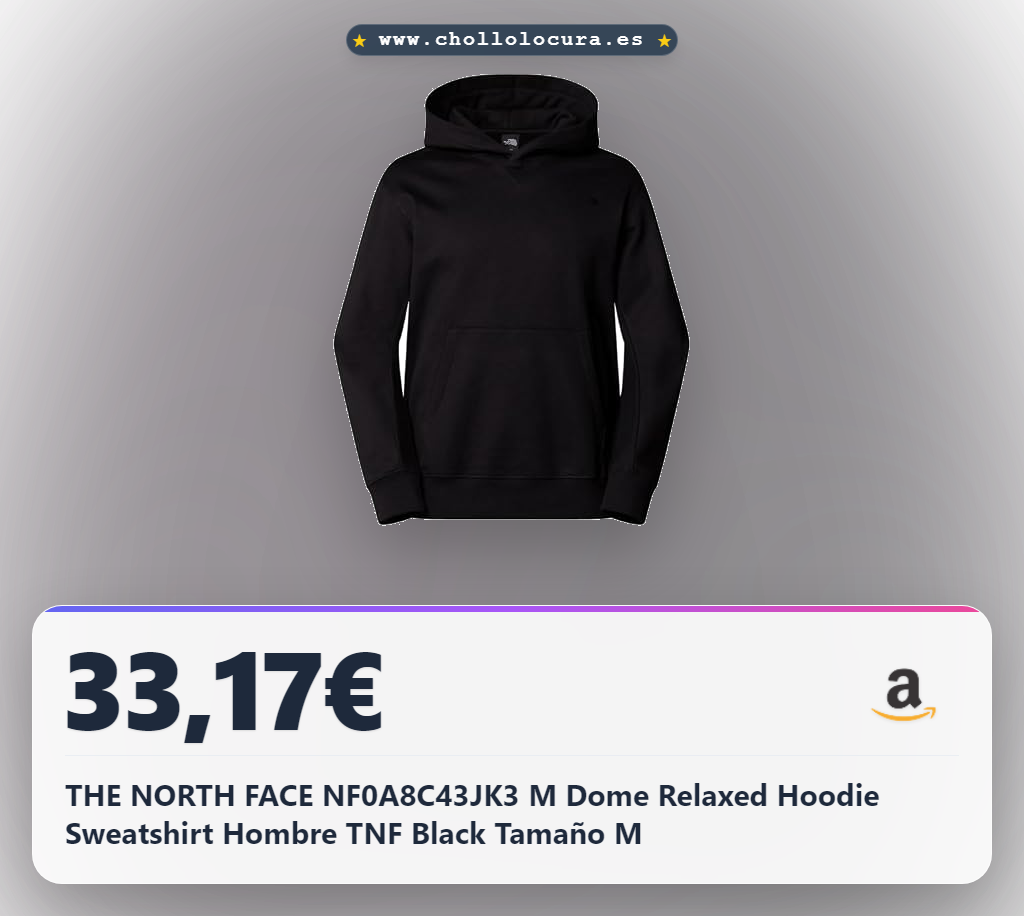THE NORTH FACE NF0A8C43JK3 M Dome Relaxed Hoodie Sweatshirt Hombre TNF Black Tamaño M