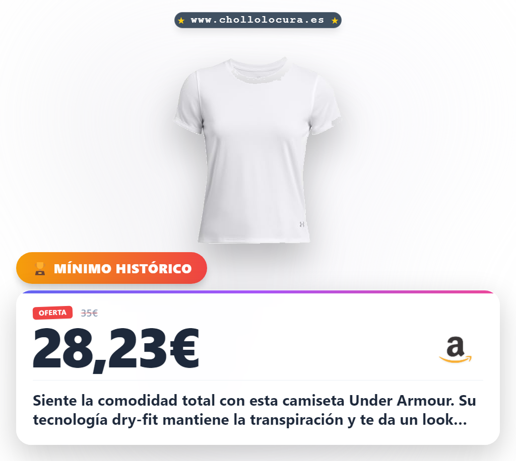 Adquiere la camiseta Under Armour mujer shortsleeve para uso diario con detalles distintivos de la marca al mejor precio