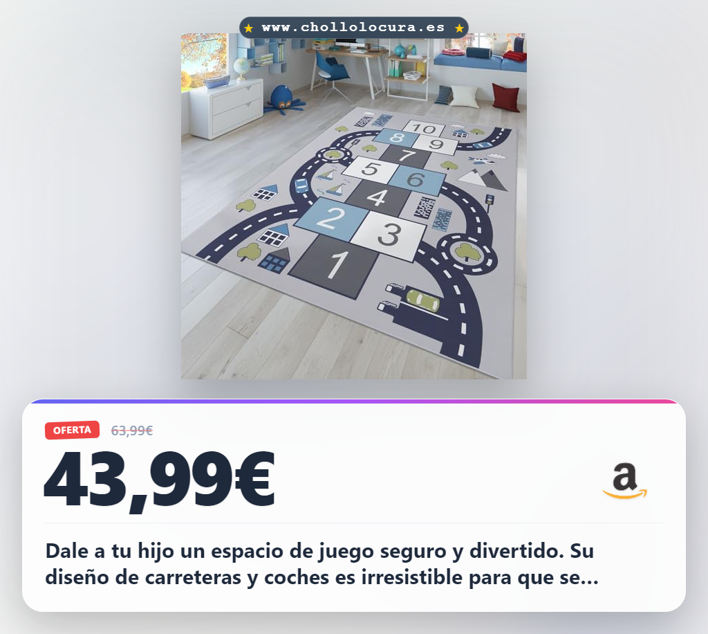 Aprovecha esta alfombra infantil de juego de coches y carreteras gris antideslizante en oferta histórica