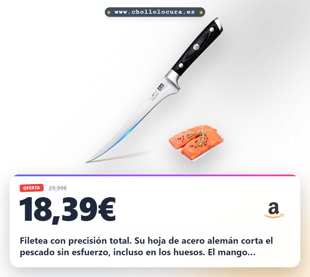 Logra la precisión perfecta con el Cuchillo de Filete SHAN ZU de acero alemán para pescado en oferta