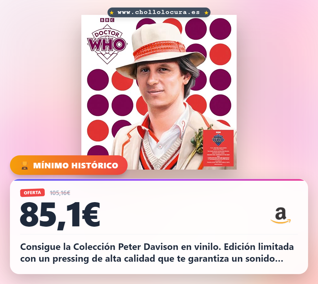 Llévate la Colección The Peter Davison en vinilo y vive la experiencia musical al mejor precio de oferta histórica en España.