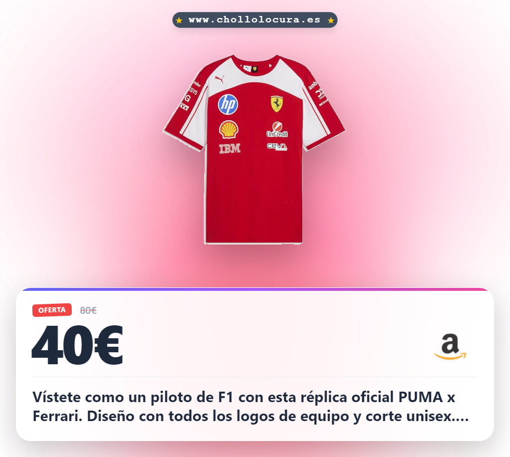 Obtén la Maglietta SF Replica PUMA x Scuderia Ferrari: Diseño oficial de equipo con cuello redondo al mejor precio.