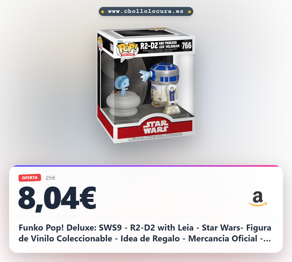 Funko Pop! Deluxe: SWS9 - R2-D2 with Leia - Star Wars- Figura de Vinilo Coleccionable - Idea de Regalo - Mercancia Oficial - Juguetes para Niños y Adultos - Movies Fans