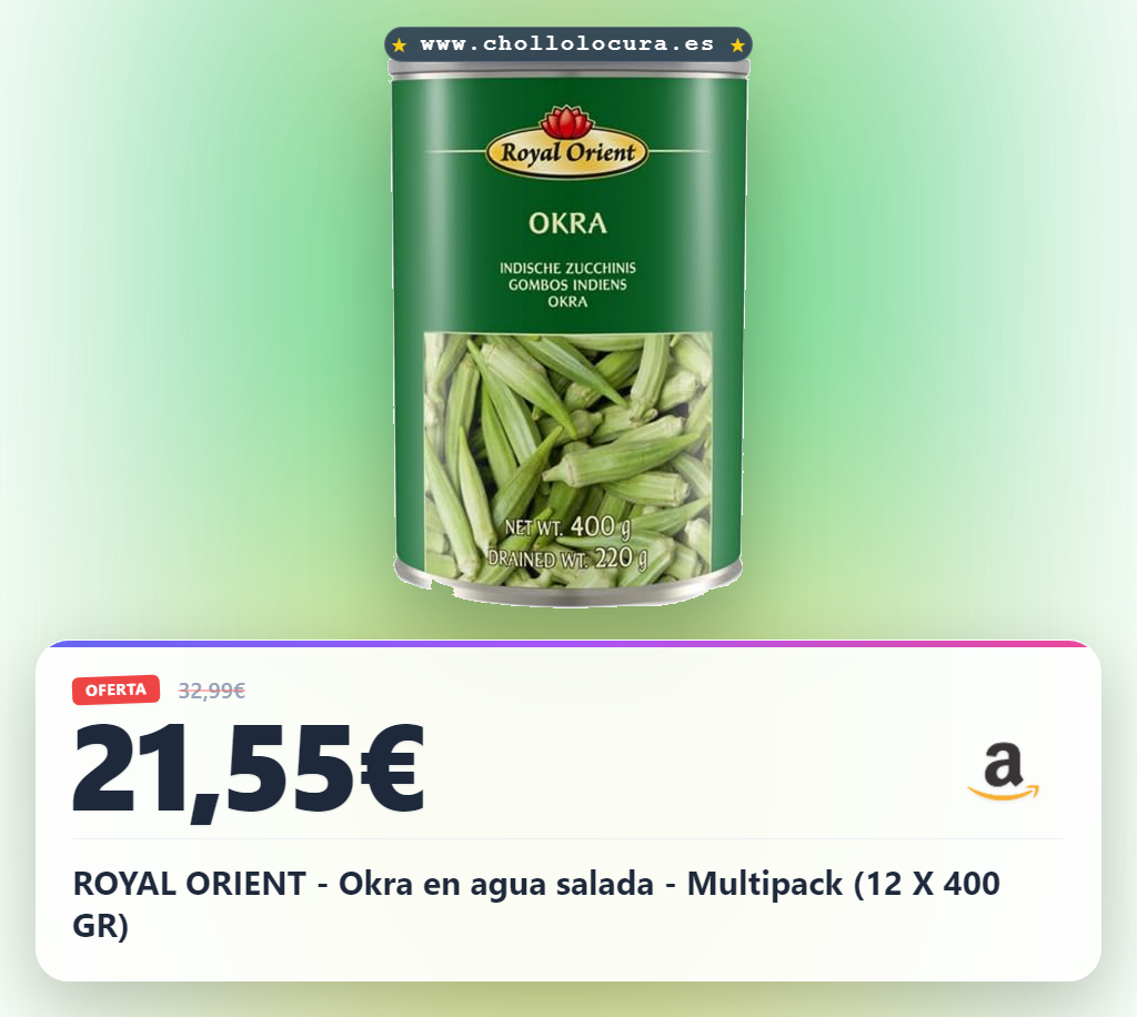 ROYAL ORIENT - Okra en agua salada - Multipack (12 X 400 GR)
