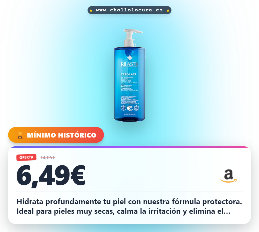 Aprovecha el limpiador Rilastil Xerolact para pieles muy secas con Lactato Sódico y Karité en oferta