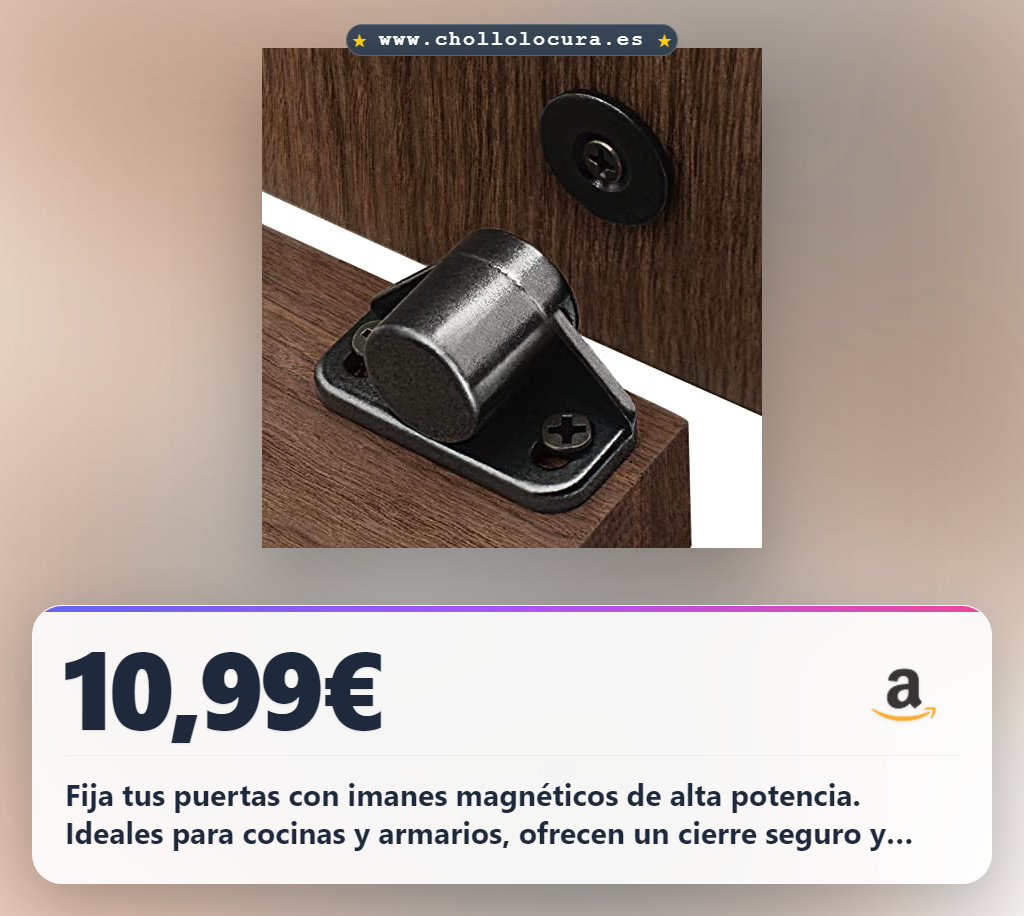 Consigue 4 cierres magnéticos para armarios y cajones de cocina al mejor precio en oferta
